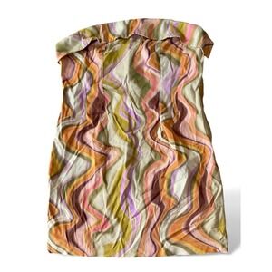NEW Wild Fable Women's Strapless Dress Geometric Size L